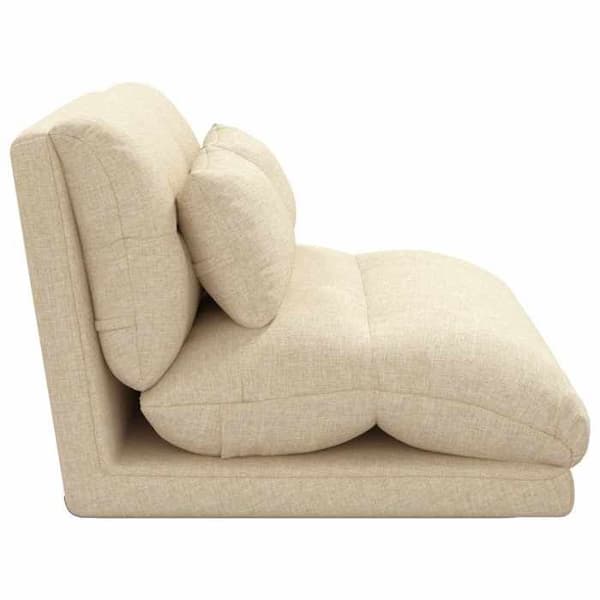 Maison Exclusive - Justerbar gulvstol Creme Stof