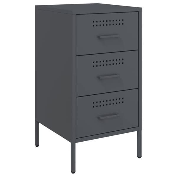 Maison Exclusive - Sängbord antracit 36x39x68 cm stål