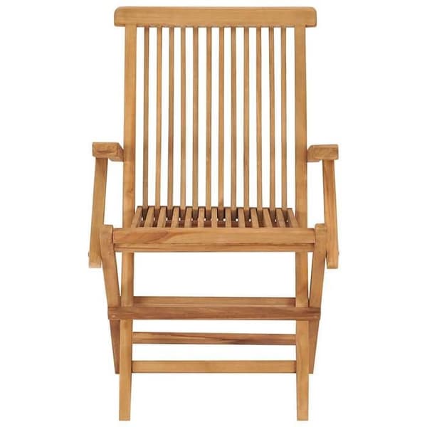 Maison Exclusive - Fällbara stolar (set om 2) med armstöd, i teakträ