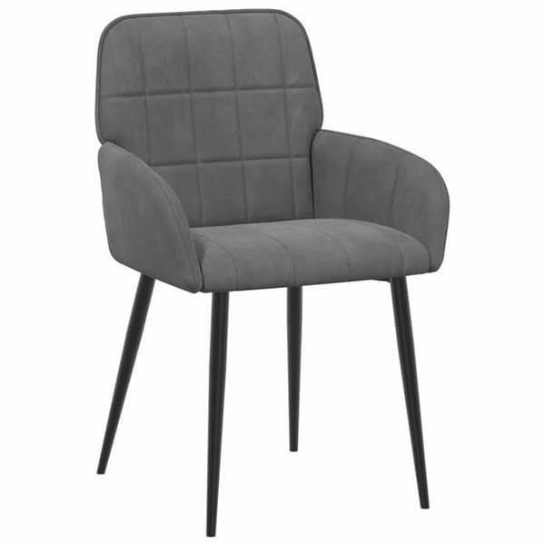 Maison Exclusive - Spisestole 6 stk Mørkegrå Velour