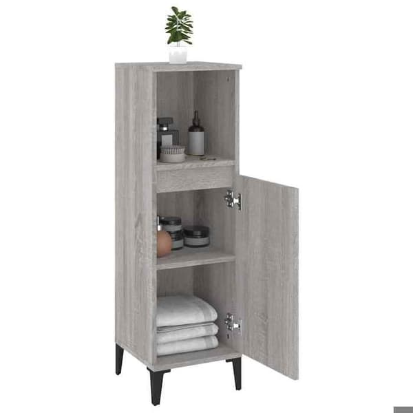 Maison Exclusive - Badeværelsesskab sonoma grå 30x30x100 cm
