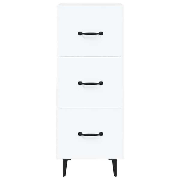 Maison Exclusive - Vit buffé 34,5x34x90 cm ingenjörsträ Vit