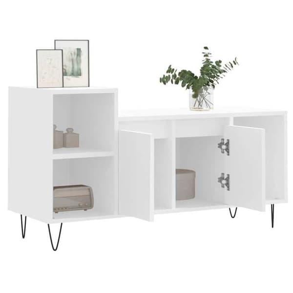 Maison Exclusive - TV-möbel Vit 100x35x55 cm Ingenjörsträ