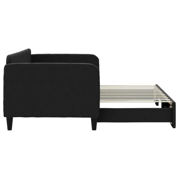 Maison Exclusive - Sovesofa med udtræk uden madras sort 90x200 cm
