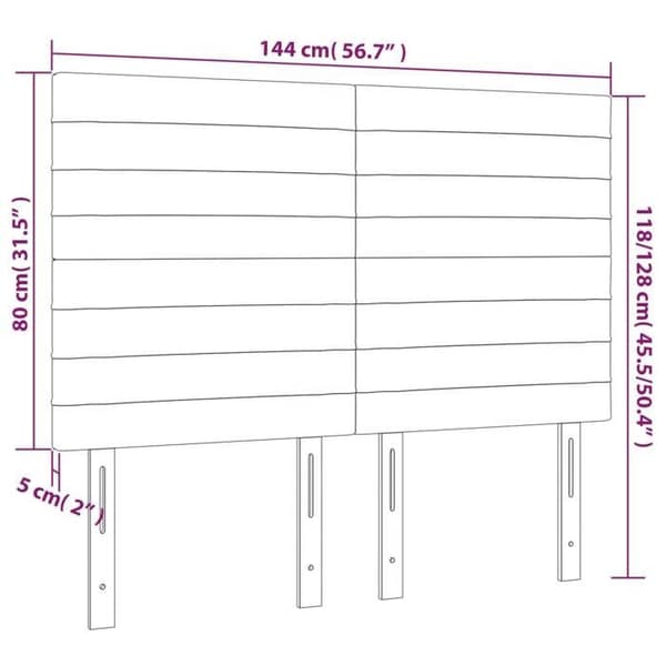 Maison Exclusive - LED-päätyharso Tummanharmaa 144x5x118/128 cm Sametti mörkgrå