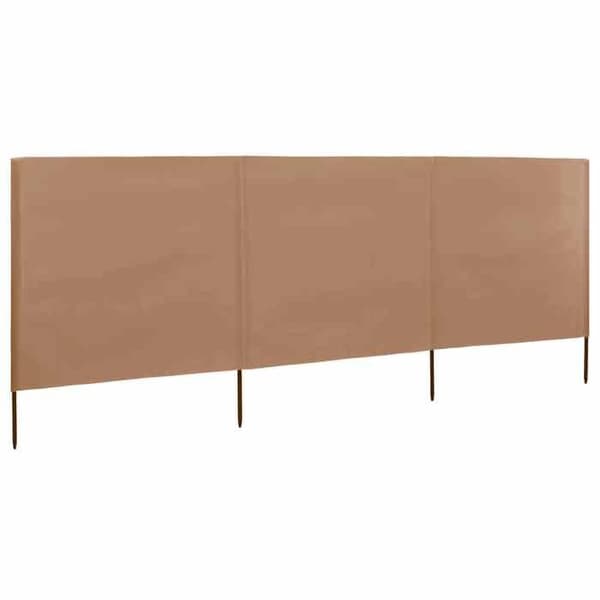 Maison Exclusive - 3-panelers skärm Tyg 400 x 80 cm Taupe Mol