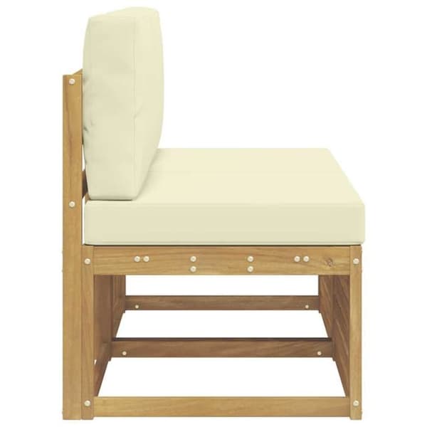 Udendørs sofa - EKSKLUSIV HUS - 2 pladser - Massiv akacie - Lamel design - Hvid Vit