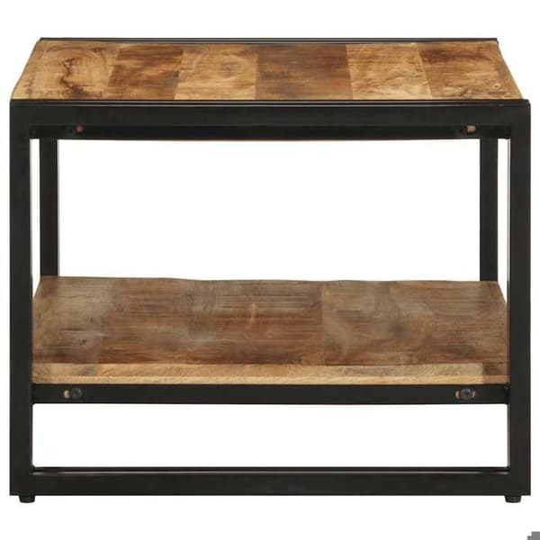 Bord - EKSKLUSIV HUS - 70x50x38 cm - Massivt mangotræ - Jernramme - Rektangulær