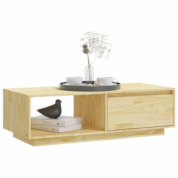 Maison Exclusive - Matala pöytä 110x50x33,5 cm massiivipuusta