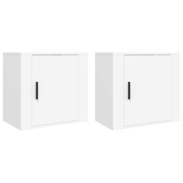 Maison Exclusive - Väggmonterade sängbord 2 st Vit 50x30x47 cm Vit