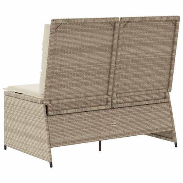 Maison Exclusive - Beige polyrottinkinen puutarhapenkk