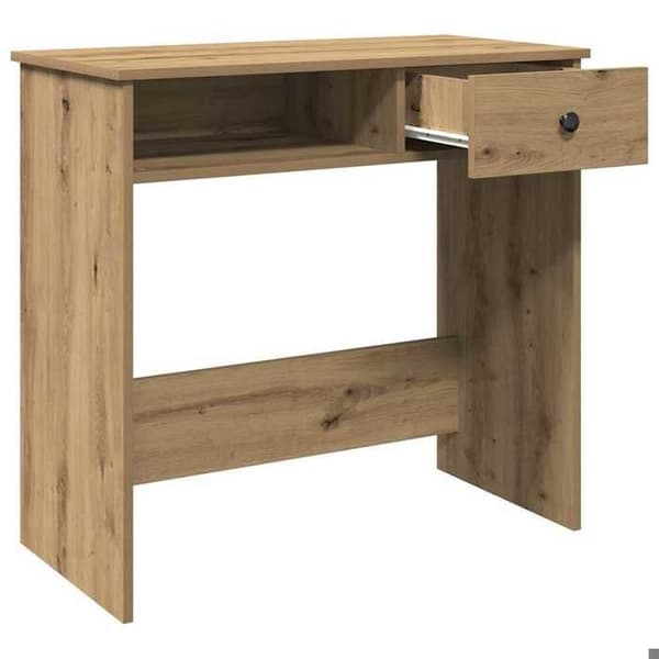 Maison Exclusive - Håndlavet egetræskontor 80x40x75 cm ingeniørtræ Ek