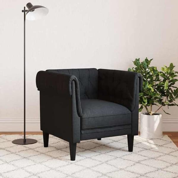 Maison Exclusive - Chesterfield stol i sort stof