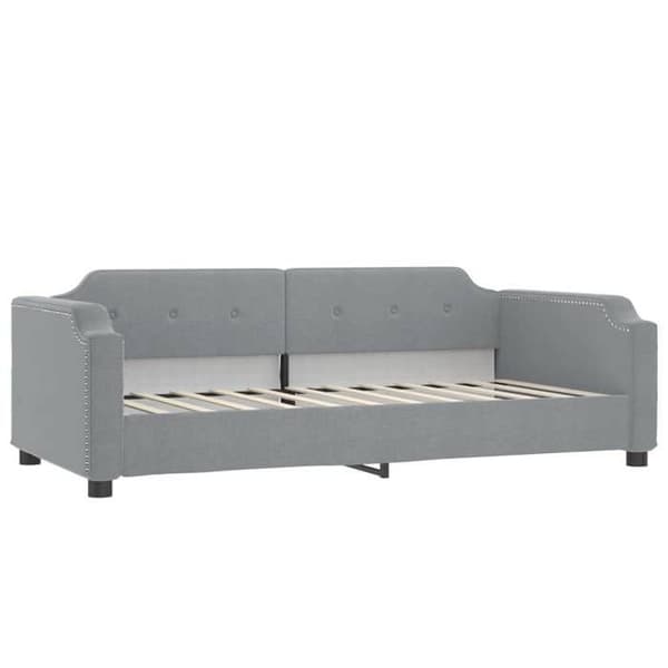Maison Exclusive - Senge med sovesofa og lys grå madras 90x190 cm stof