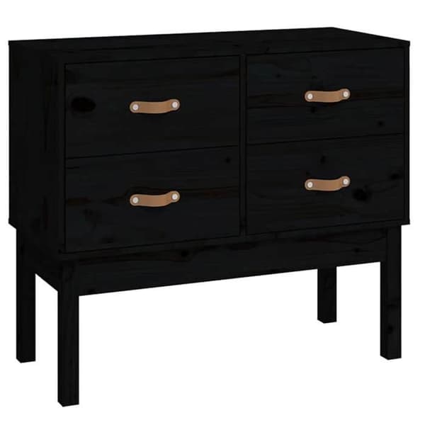 Maison Exclusive - Konsolskab Sort 90x40x78 cm Solid fyrretræ