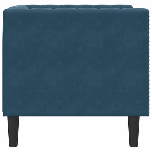Maison Exclusive - Chesterfield stol i blå velour