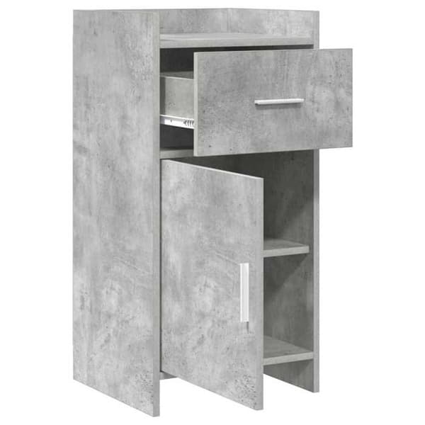Buffé - EXKLUSIVT HUS - 40 x 36 x 80 cm - Betonggrå - Ingenjörsträ - Rektangulär Betonggrå