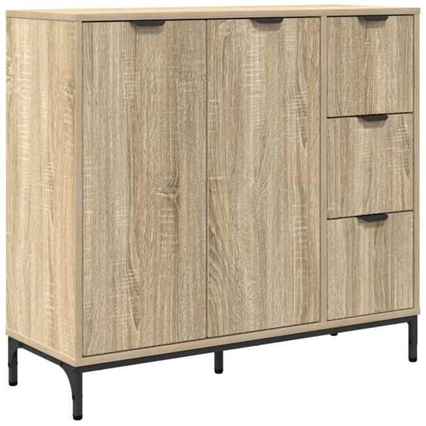 Maison Exclusive - Buffé Ek Sonoma 89,5 x 33 x 82 cm Ingenjörsträ