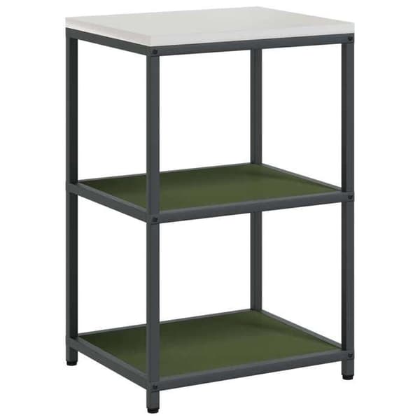 Maison Exclusive - HATTEM Olivevihreä Keittiöhylly 60 x 50 x 92 cm Teräs