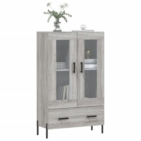 Maison Exclusive - Buffé hög sonoma grå 69,5x31x115 cm ingenjörsträ