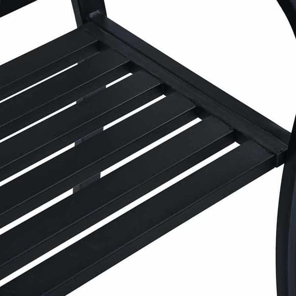 Maison Exclusive - Bænk til haven 125 cm Sort Stål Svart