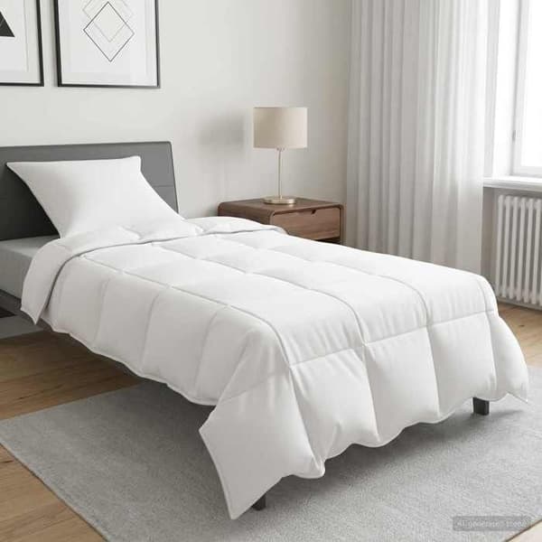Maison Exclusive - Vit Duntäcke 135 x 200 cm Bambufiber