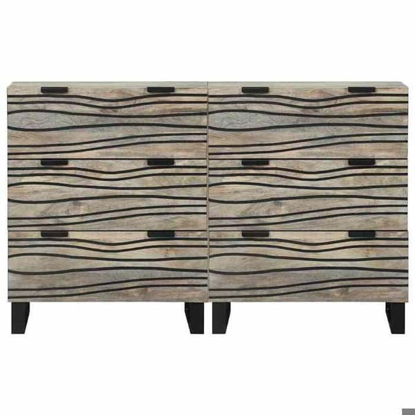 Maison Exclusive - 2-delt buffet sæt Hvid 120 x 33 x 75 cm Vit