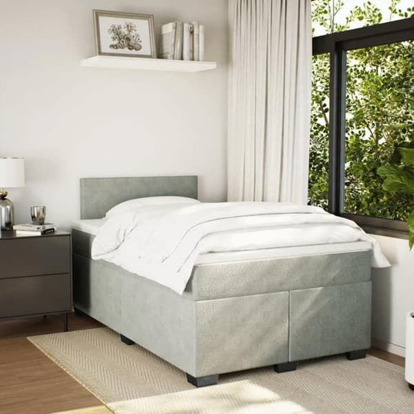 Maison Exclusive - Sängyn joustinpatja ja harmaa 120x200cm Sametti