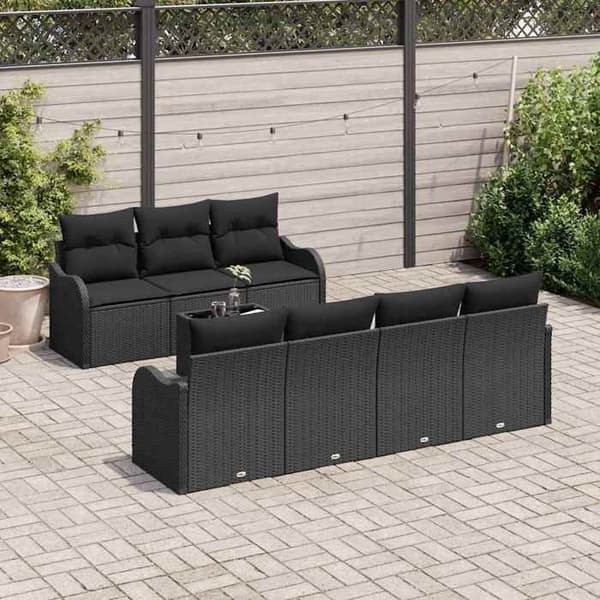Maison Exclusive - Musta puutarhakalustesarja 55 x 55 x 37 cm polyrottinkia Svart
