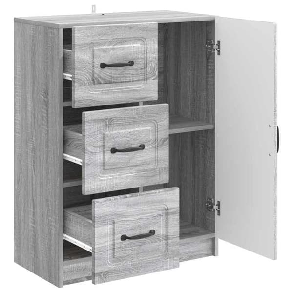 Maison Exclusive - Buffé Sonoma grå 66 x 34,5 x 87 cm Ingenjörsträ Sonoma grå