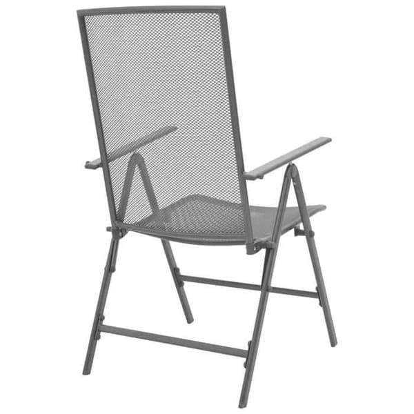 Maison Exclusive - Stabelbare klapstole, sæt af 2, stålgrå