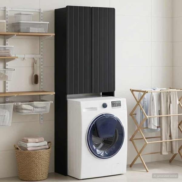 Maison Exclusive - Toilettskabe ZWOLLE Sort 66 x 25,5 x 190 cm