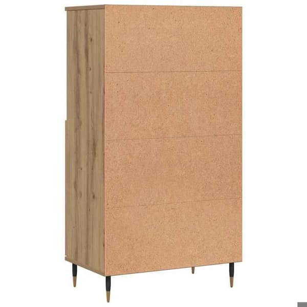 Maison Exclusive - Buffé hög ek hantverk 60x36x110 cm ingenjörsträ