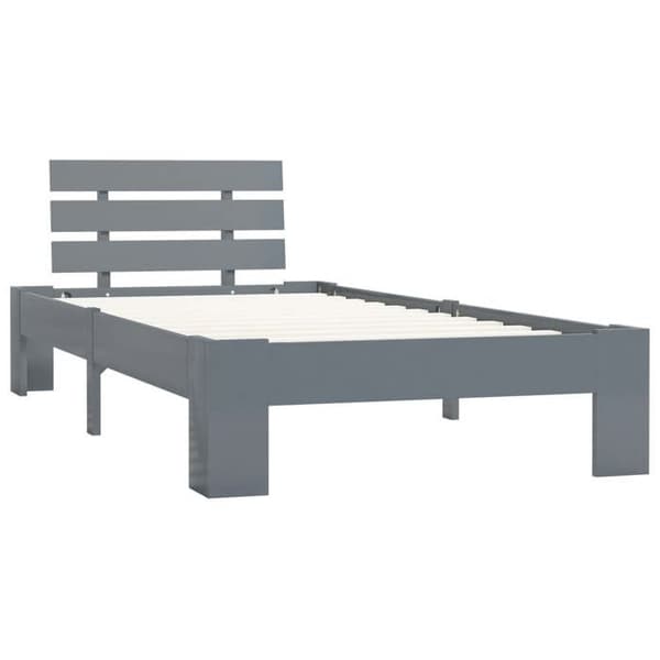 Sengestel - Eksklusivt Hus - 90 x 200 cm - Massivt fyrretræ - Grå grå