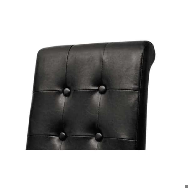 Maison Exclusive - Matstolar set om 2 svart konstläder