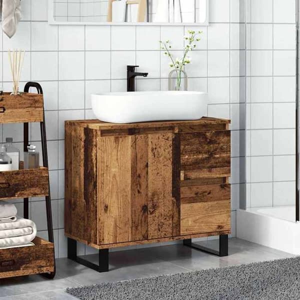 Maison Exclusive - Badeværelsesvaskeskab i gammelt træ 65x33x60 cm