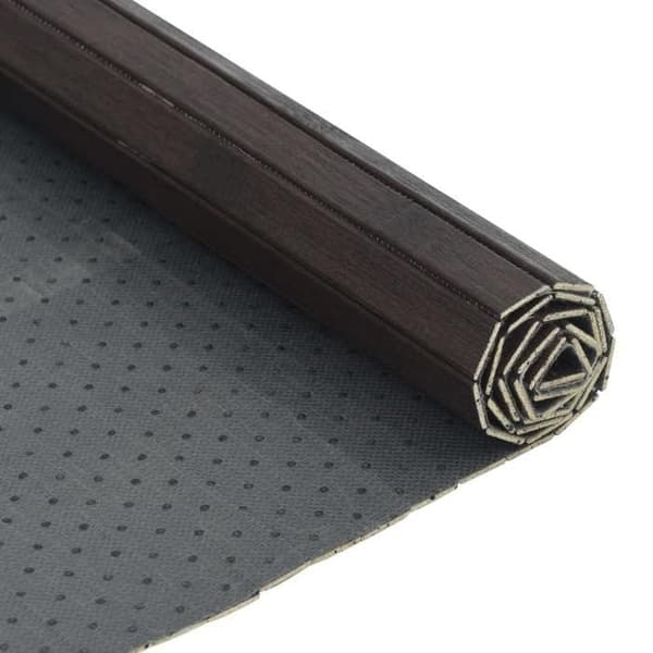 Maison Exclusive - Mörkbrun rektangulär matta 60x300 cm bambu
