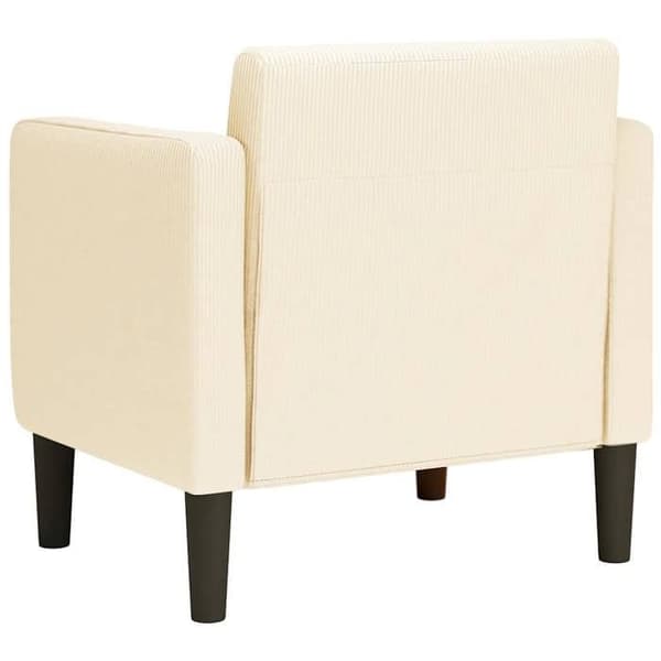 Fåtöljer & Relaxfåtöljer - MAISON EXCLUSIVE - Soffstol - Sammetstyg - Armstöd i plywood - Grädde Grädde