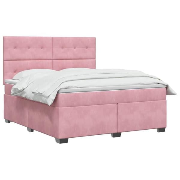 Maison Exclusive - Boxspring seng med Rose madras 140 x 200 cm Velour Ros