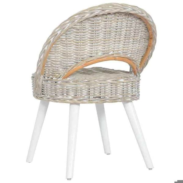 Maison Exclusive - Kubu hvid rattan sofa stol Matt vit