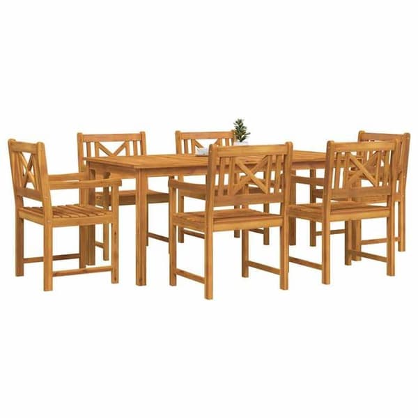 Maison Exclusive - 7 pc spisebordssæt til haven Brun brun