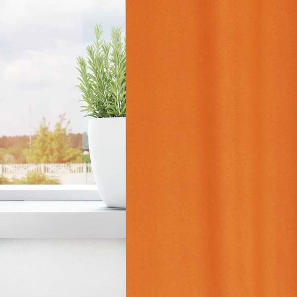 Mørklægningsgardin - EKSKLUSIV HUS - 175 x 140 cm - Orange - Polyester - Krog & ringe Apelsin