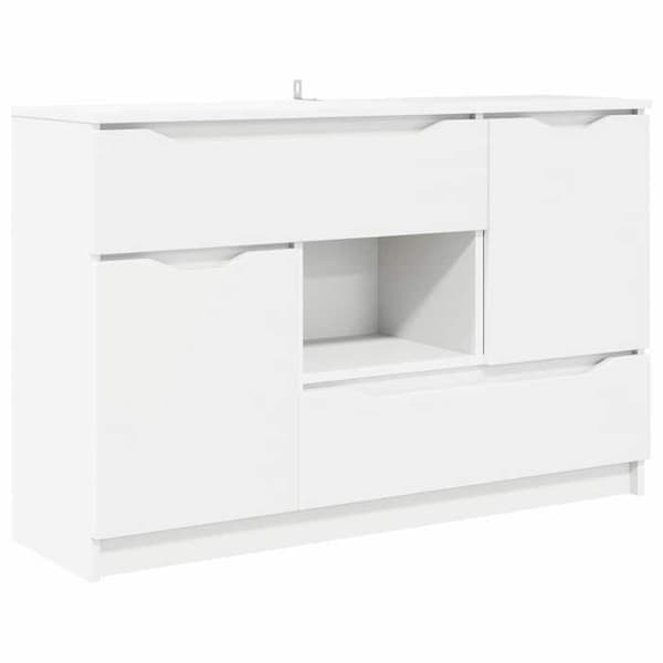 Buffet - EKSKLUSIVT HUS - 100 x 30 x 65,6 cm - Hvid - Ingeniørtræ - Moderne design Vit