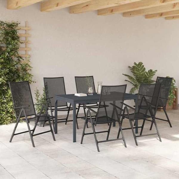 Maison Exclusive - 7 pc have spisebordssæt Anthracit antracit