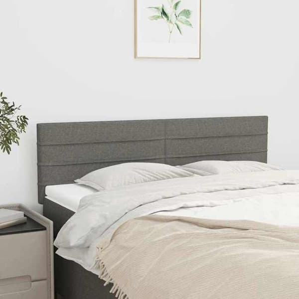 Maison Exclusive - Mörkgrå sänggavlar 144x5x78/88 cm Tyg