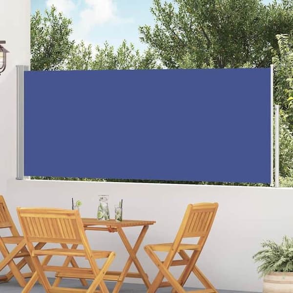 Sidebutik - EKSKLUSIV HUS - 117 x 514 cm - Blå - UV-bestandig polyester - Stål kassette Blå