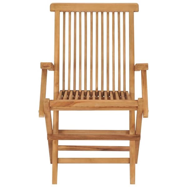Havestole - Eksklusivt Hus - Massiv Teak - Sorte puder - Sæt af 8 foldbare svart (kuddar)