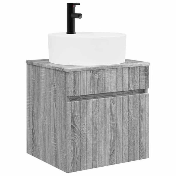 Maison Exclusive - Väggmonterad handfatmöbel Sonoma grå 49 x 44,5 x 65 cm Sonoma grå