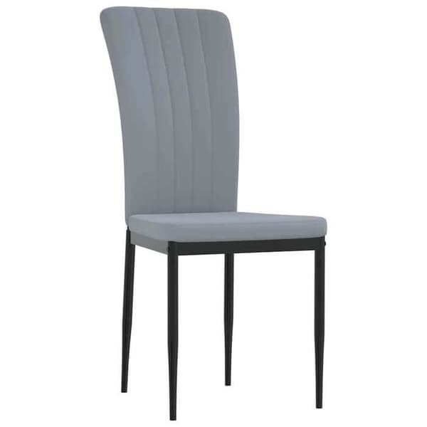 Maison Exclusive - Matstolar set om 2 Ljusgrå Sammet
