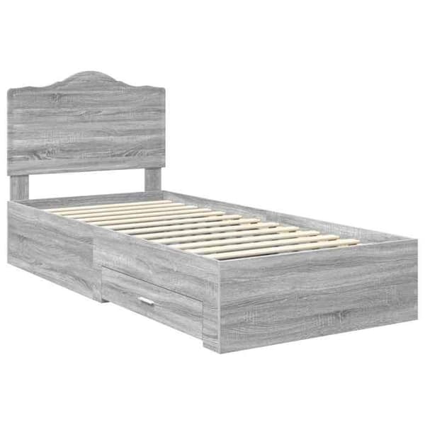 Maison Exclusive - Sengebund Grå Sonoma 75 x 190 cm Ingeniørtræ Gris Sonoma